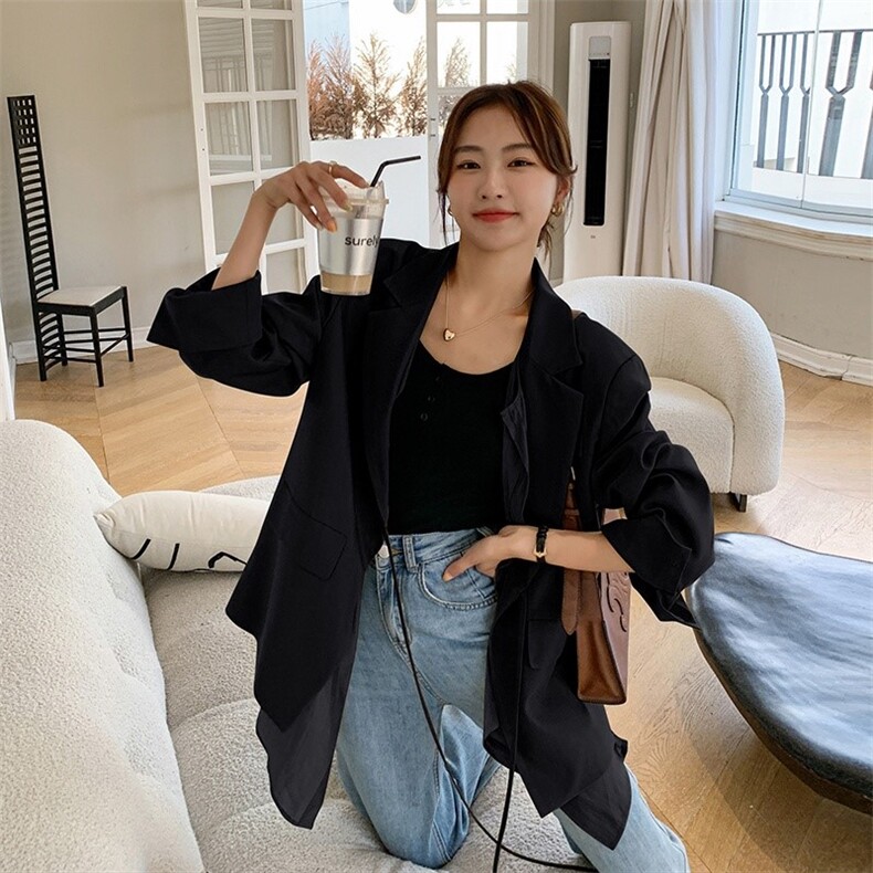 【现货】2022秋新款拼接假两件西服251-603-P125-K188,女装西装,浙宝189
