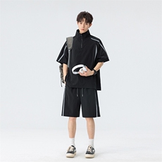 新款休闲短袖套装，男装休闲套装，星座1106-2（原1111B）