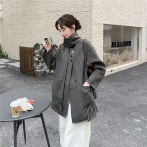 2025冬琥珀绿双面呢大衣70毛送围巾（现货）2C375-2528-P275-K418图片