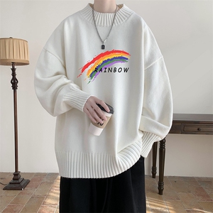 半高领毛衣男士大码针织衫男毛线衣男 M18064-P45 加绒款-P65图片