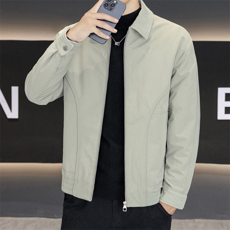 男潮牌短款羽绒服2025新款痞帅翻领夹克外套,男装羽绒服,星座914