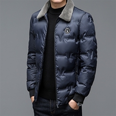 NN8261钱塘2020-3时尚百搭简约冬季厚款翻领中年男士棉衣外套P65，男装棉衣，钱塘207-3