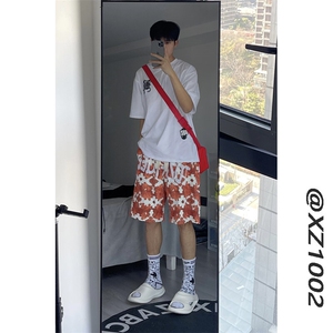 豹纹设计！速干篮球五分裤潮流宽松运动短裤 XZ1002-K135-P42控58图片