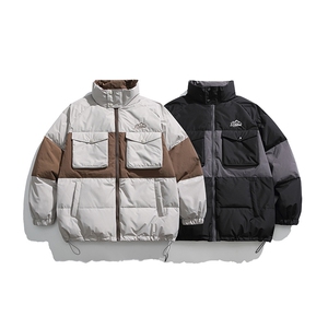 2026冬季新款男日系潮牌立领白鸭绒羽绒服加厚拼色外套YR18-F253图片