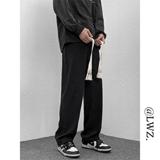 休闲裤男士百搭宽松直筒青年卫裤运动裤子男款1098常规37-加绒45，男装休闲裤，星座718-1