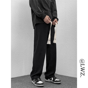 休闲裤男士百搭宽松直筒青年卫裤运动裤子男款 1098常规37-加绒45图片