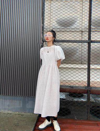 碎花连衣裙夏季，女装连衣裙，洣琳萱