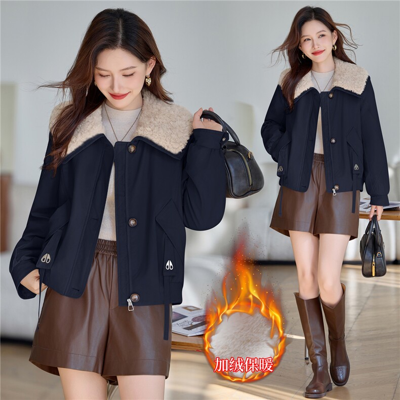 现货！2025冬季新款派克加绒加厚棉衣棉服女，女装棉衣/棉服，依万里