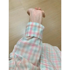 格子防晒衬衫外套女春秋2025新款法式上衣设计感小众宽松衬衣夏季，男装防晒衣，星座1210-1