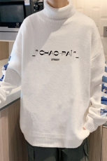 ！2023秋冬新款男士高领毛衣潮牌百搭针织衫上衣M706P60，男装针织衫/毛衣，电商B220