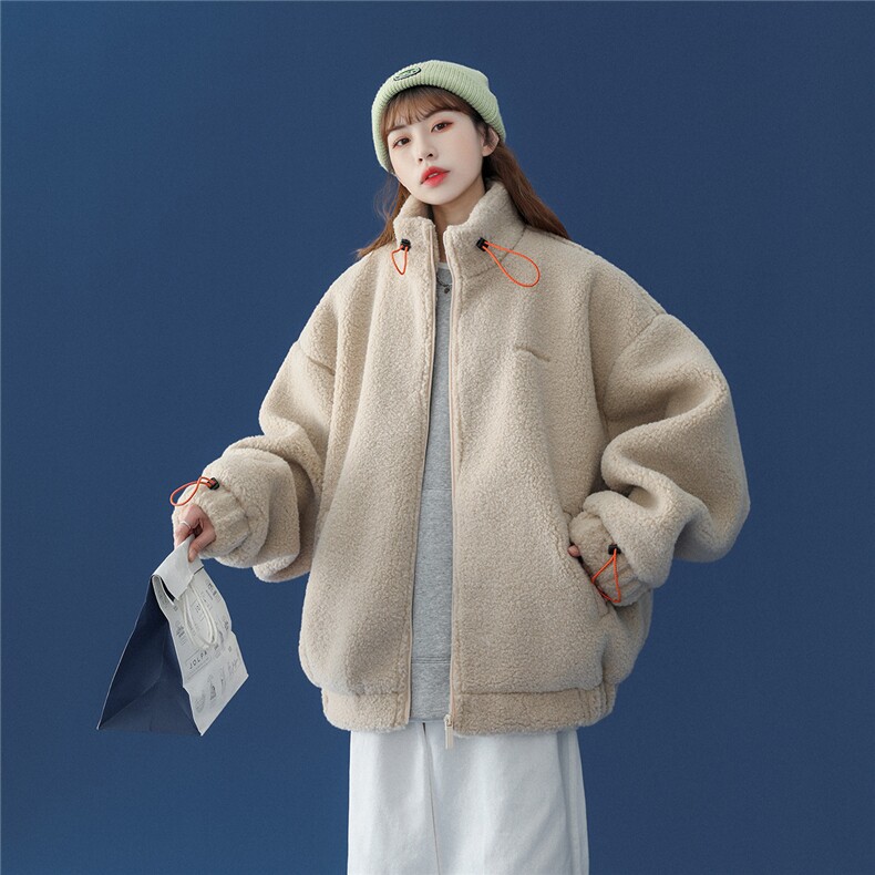 1中性风冬季宽松百搭棉服男羊羔毛情侣棉衣男外套男7956P105控149，女装棉衣/棉服，星座226-2