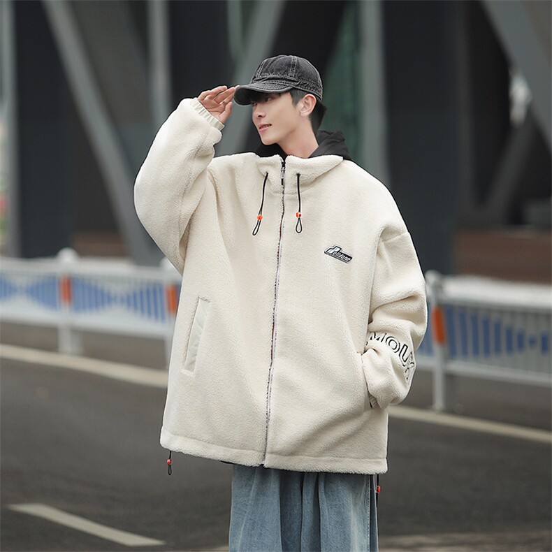 中性风立领羊羔绒棉服冬季cityboy加厚棉衣男女同款M8866-P100,男装棉衣,星座717
