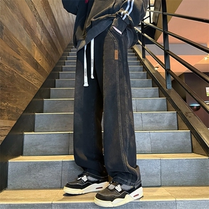 2024春季新款外景大码日系直筒牛仔裤M-5XGK24002图片