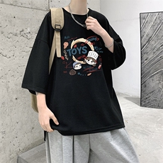 冰丝七分袖t恤男大码五分袖男短袖男中袖Q11385-P30，男装T恤，电商A040
