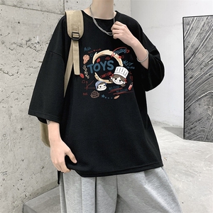 冰丝七分袖t恤男大码五分袖男短袖男中袖 Q11385-P30图片