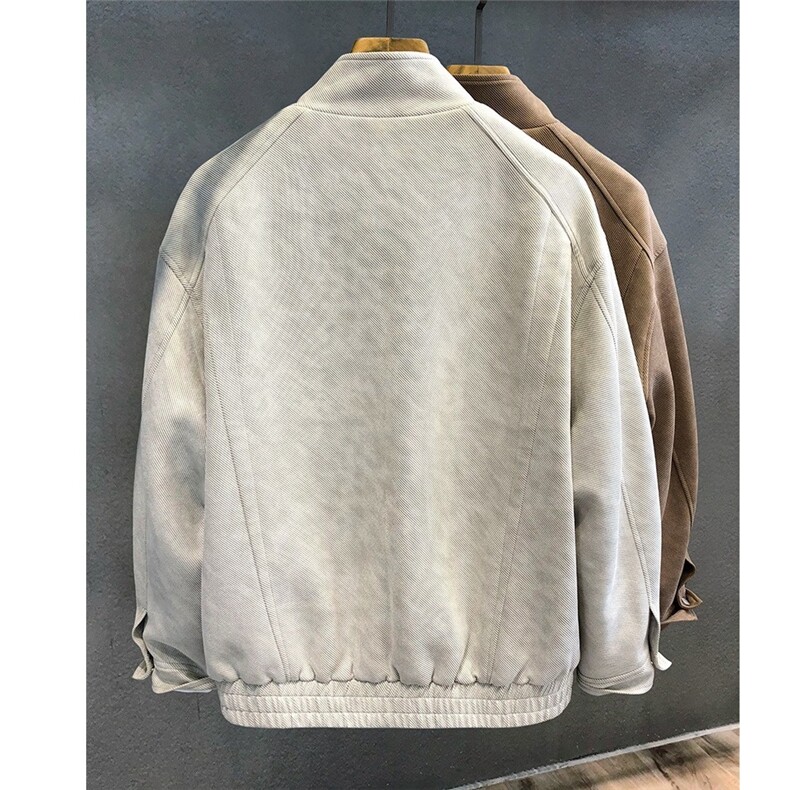 W10519-P95网图现货新款麂皮绒立领夹克外套高品质,男装夹克,星座1608