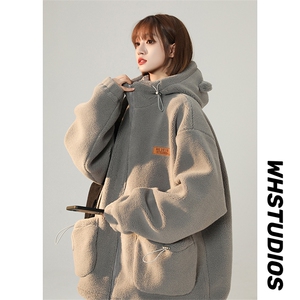 有大货中性风加厚冬季棉衣情侣棉服纯色连帽休闲外套MY168-P118图片