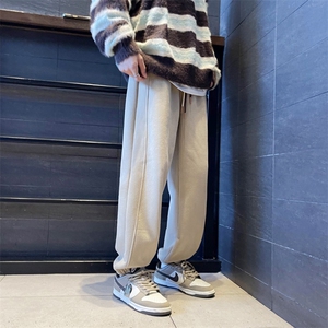 冬季新款加绒加厚男女束脚运动裤潮XZ102A-2-K2218-P55图片