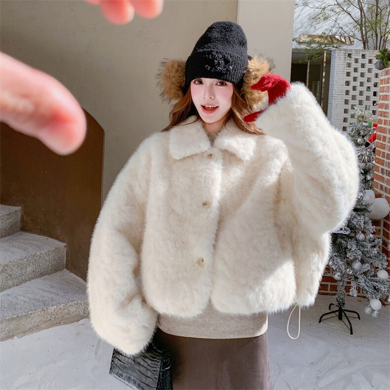 花狐绒皮毛一体RF058-D6589-P185-K268,女装短外套,2C058