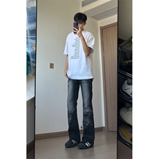 24年新款复古水洗磨破修身牛仔裤X1002-1-NZ-2401-P60，男装牛仔裤，星座1002-1