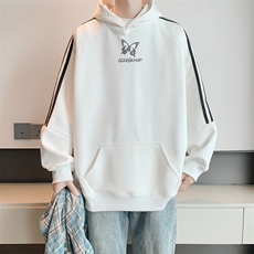 400高克重华棉卫衣秋冬内景重磅宽松连帽衫男WY00175/P55加绒P60，男装卫衣，电商B316