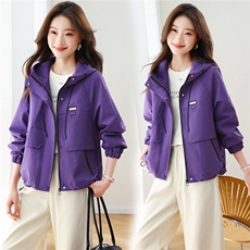 现货！现货！2026春季新款时尚宽松休闲短款外套女，女装短外套，以桐