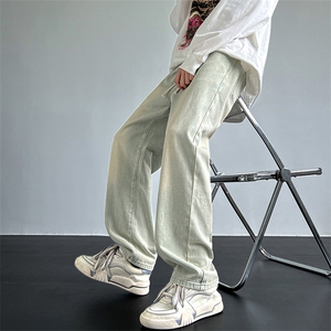抖音品质.现货! 牛仔裤男直筒裤vibe阔腿长裤  A080-9299-P40控68图片