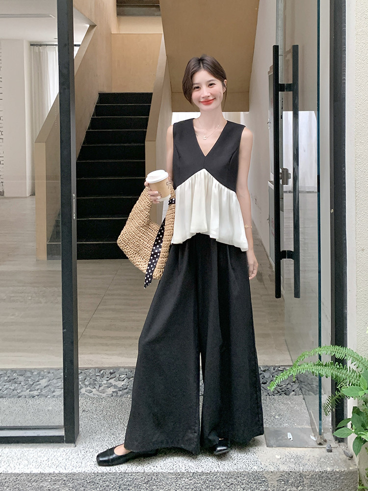 INS风休闲风时尚套装高腰方领中长款时尚气质连衣裙显瘦套装气质,女装套装/套裙,浙宝276（原081）