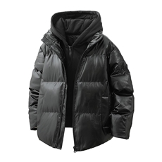 支持二开假两件PU皮绵服皮棉衣外套男8573-P90控13885733-P102，男装棉衣，电商A441