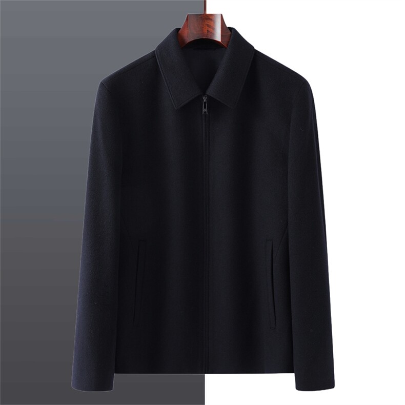 2025年秋季新款百搭男款拉链短款大衣，男装羊毛衫，牧绒家园高端店