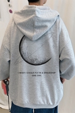 KS21246-P38月球连帽开衫卫衣男运动外套大码班服，男装卫衣，电商A040