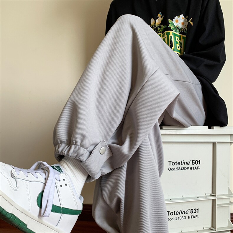 A018-K710P45/秋季斜纹面料纯色休闲大码长裤九分裤男，男装休闲裤，电商A018