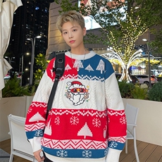 1506-1/MMY7421加厚凤凰绒/P66圣诞毛衣套头圣诞节圣诞老人男女，男装针织衫/毛衣，星座1506-1