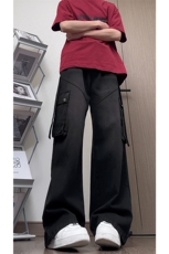 26春款复古美式直筒街头休闲裤随性工装牛仔阔腿裤K663TP55控88，男装工装外套，电商A102B