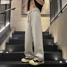 黑色牛仔裤直筒宽松青少年2024新款阔腿裤子K938特批-32，男装休闲裤，星座718-1