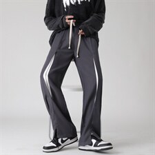 垂感阔腿西裤男士韩版潮流直筒宽松坠感拖地小西裤长裤子3825-p35，男装西裤，星座1008