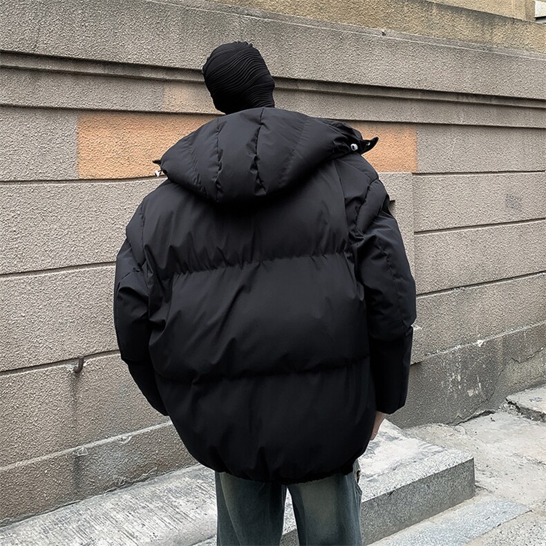 冬季新款连帽面包服潮流宽松加厚保暖棉衣外套,男装棉衣,星座410-6（原星座1304-1）