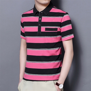 H9956 2021夏季新款T恤衫男翻领透气短袖图片