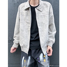 美式复古皮衣外套男士春秋季高级感潮牌痞帅夹克25XJ55258批56，男装夹克，电商A042