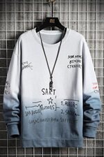 新款长袖男士渐变卫衣潮牌潮流2021春秋季打底衫宽松DF17T，男装卫衣，电商A102