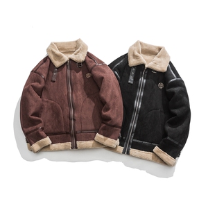 2025冬装 拉平拍 鹿皮绒羊羔毛立领棉服外套 3773 P195图片