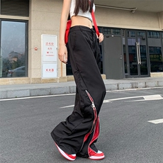 B221美式ins高街小众拼接宽松休闲登山裤冲锋裤LK23110-P65控88，男装休闲裤，电商B221