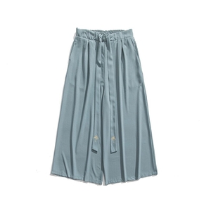 夏 宋裤绣花阔腿裤大摆裙裤改良汉服复古长裤男女风 K227/P85图片