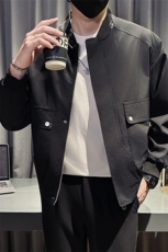 社会小伙秋装新款男时尚工装夹克男店主外套JK81B-P78控128黑色，男装夹克，星座301B-1