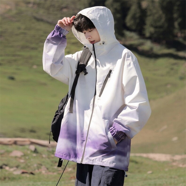 G0121-P72秋季新款日系cityboy渐变连帽宽松夹克,男装夹克,星座109