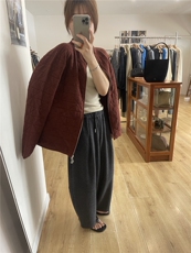新款纯色圆领毛衣女宽松简约百搭打底针织衫柔软弹力保暖毛衫，女装针织衫/毛衣，美够羊绒