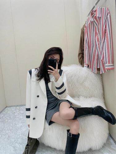 【春季新款】自制条纹西装，女装西装，F/TU