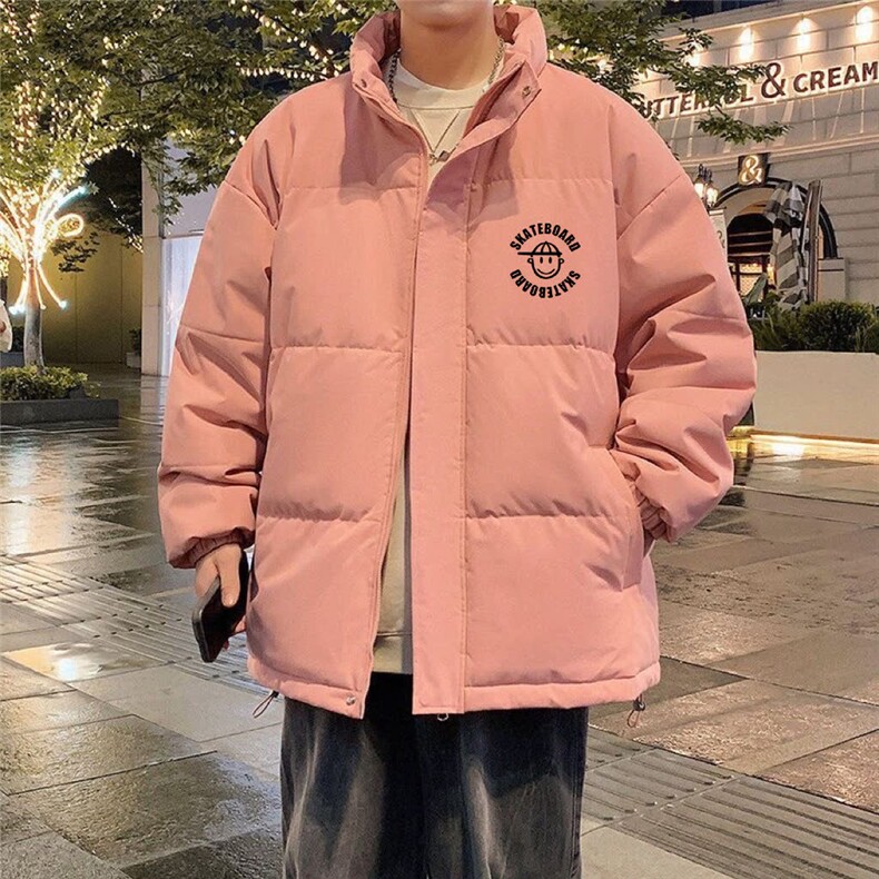 W596-P852025冬季新款港风外套棉袄立领棉服宽松面包服男士文艺,男装棉衣,星座911-1