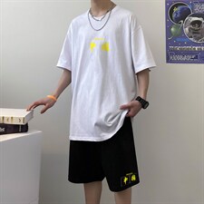 夏季t恤男短袖宽松时尚韩版简约休闲半袖体恤男A161-2-TZ09-P50，男装休闲套装，电商A161-2