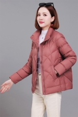时尚保暖女款棉服冬季新款长袖宽松立领外套，女装棉衣/棉服，深妍伊美